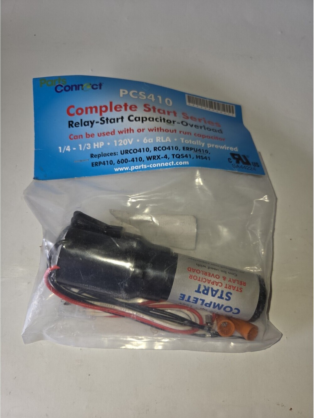 Refrigerator 3-n-1 Relay Capacitor Overload for -1/3 HP Compressor PCS410 A6